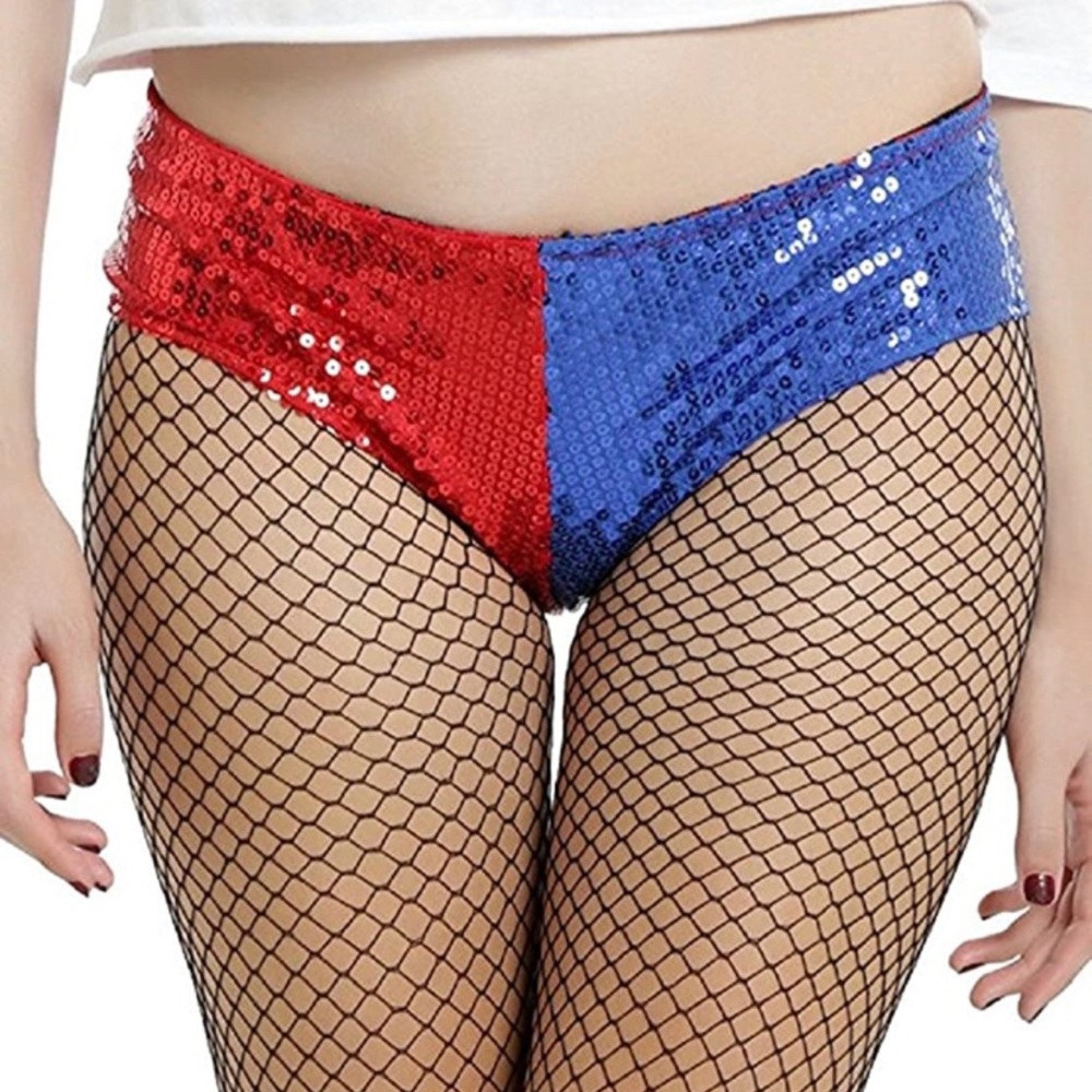 Red and Blue sequenced shorts